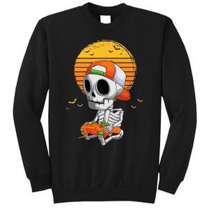 Skeleton Halloween Video Gamer Sweatshirt