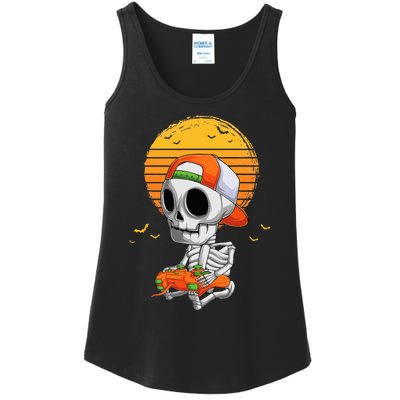 Skeleton Halloween Video Gamer Ladies Essential Tank