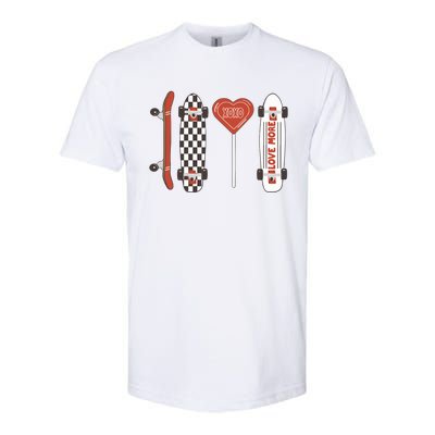 Skateboard Happy Valentines Day Softstyle CVC T-Shirt