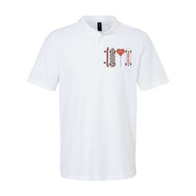 Skateboard Happy Valentines Day Softstyle Adult Sport Polo