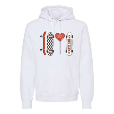 Skateboard Happy Valentines Day Premium Hoodie