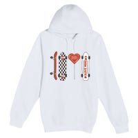 Skateboard Happy Valentines Day Premium Pullover Hoodie