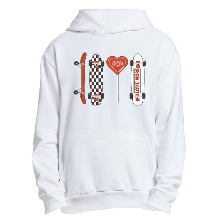 Skateboard Happy Valentines Day Urban Pullover Hoodie