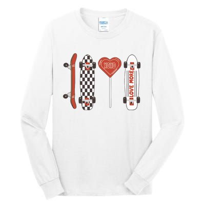 Skateboard Happy Valentines Day Tall Long Sleeve T-Shirt