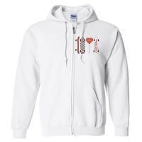 Skateboard Happy Valentines Day Full Zip Hoodie