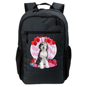 Sheepadoodle Heart Valentine Day Dog Gift Daily Commute Backpack