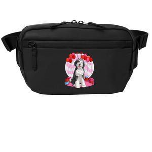 Sheepadoodle Heart Valentine Day Dog Gift Crossbody Pack