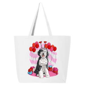 Sheepadoodle Heart Valentine Day Dog Gift 25L Jumbo Tote