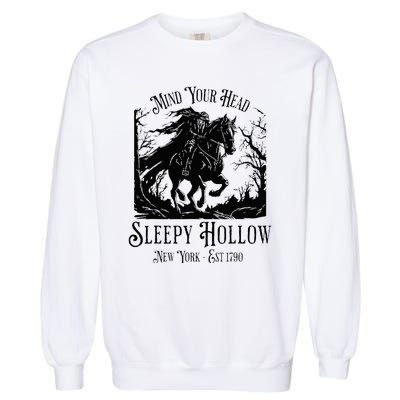 Sleepy Hollow Vintage Headless Horseman Halloween Garment-Dyed Sweatshirt