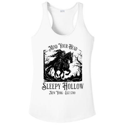 Sleepy Hollow Vintage Headless Horseman Halloween Ladies PosiCharge Competitor Racerback Tank