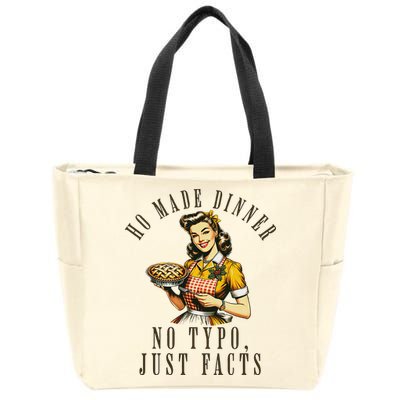 Sarcastic Housewife Vintage Cooking Modern Women Funny Zip Tote Bag