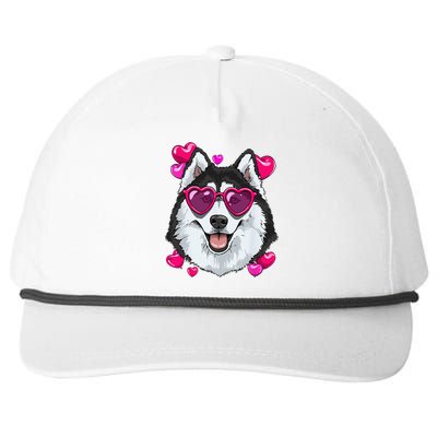 Siberian Husky Valentines Lovers Dog Breeders Owner Keeper Snapback Five-Panel Rope Hat