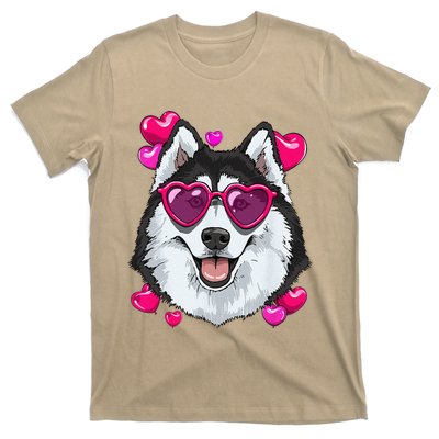 Siberian Husky Valentines Lovers Dog Breeders Owner Keeper T-Shirt