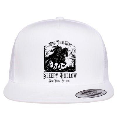 Sleepy Hollow Vintage Headless Horseman Halloween Flat Bill Trucker Hat