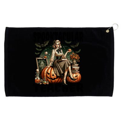 Spooktacular Halloween Vintage Design For Teachers Gift Grommeted Golf Towel