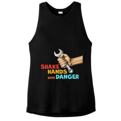 Shake Hands With Danger Retro Apparel Ladies PosiCharge Tri-Blend Wicking Tank