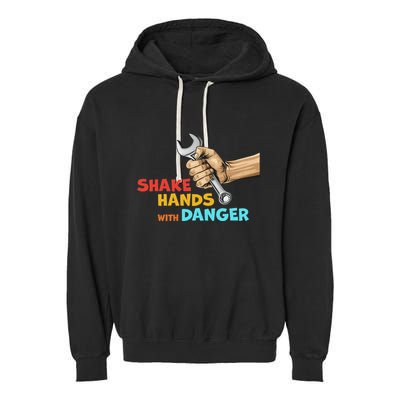 Shake Hands With Danger Retro Apparel Garment-Dyed Fleece Hoodie