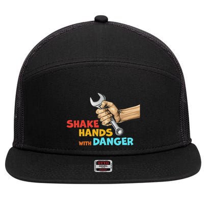 Shake Hands With Danger Retro Apparel 7 Panel Mesh Trucker Snapback Hat