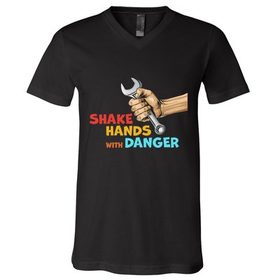 Shake Hands With Danger Retro Apparel V-Neck T-Shirt