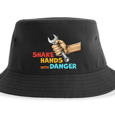 Shake Hands With Danger Retro Apparel Sustainable Bucket Hat