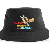 Shake Hands With Danger Retro Apparel Sustainable Bucket Hat