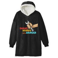 Shake Hands With Danger Retro Apparel Hooded Wearable Blanket