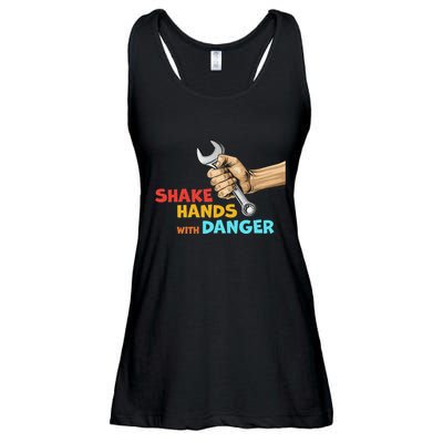 Shake Hands With Danger Retro Apparel Ladies Essential Flowy Tank