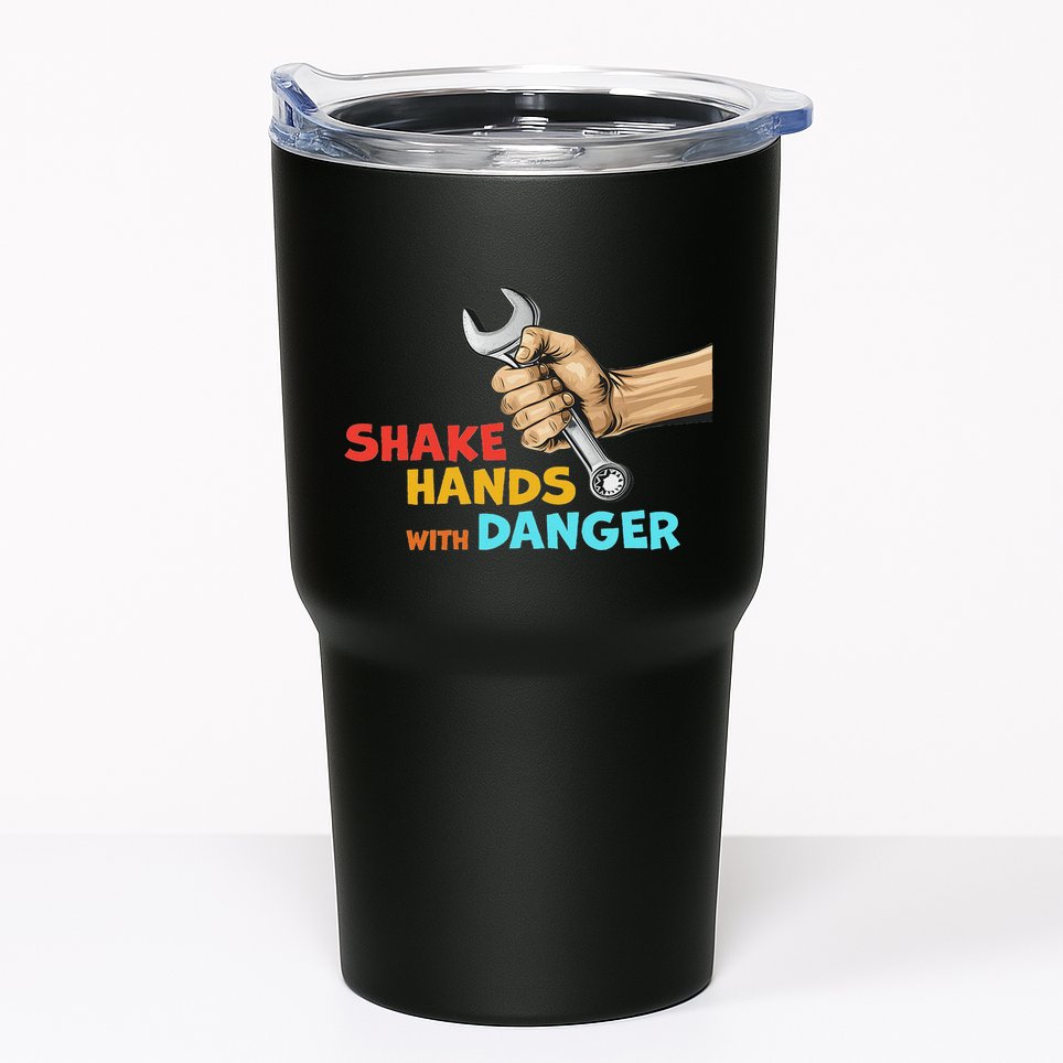 Shake Hands With Danger Retro Apparel Tumbler