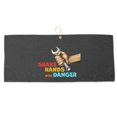 Shake Hands With Danger Retro Apparel Large Microfiber Waffle Golf Towel