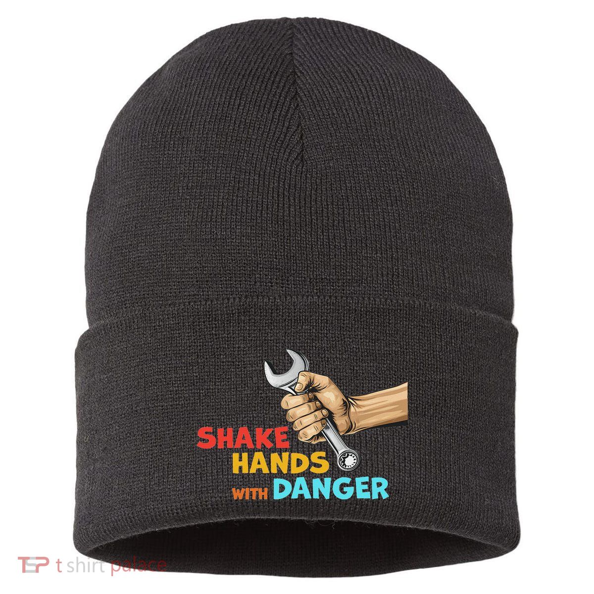 Shake Hands With Danger Retro Apparel Sustainable Knit Beanie