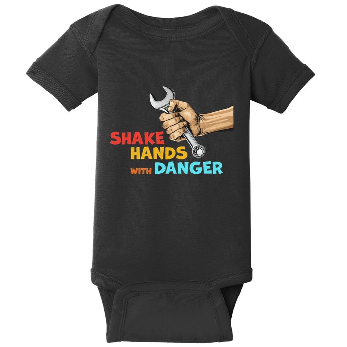 Shake Hands With Danger Retro Apparel Baby Bodysuit