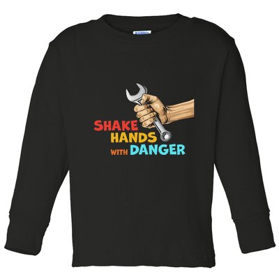 Shake Hands With Danger Retro Apparel Toddler Long Sleeve Shirt