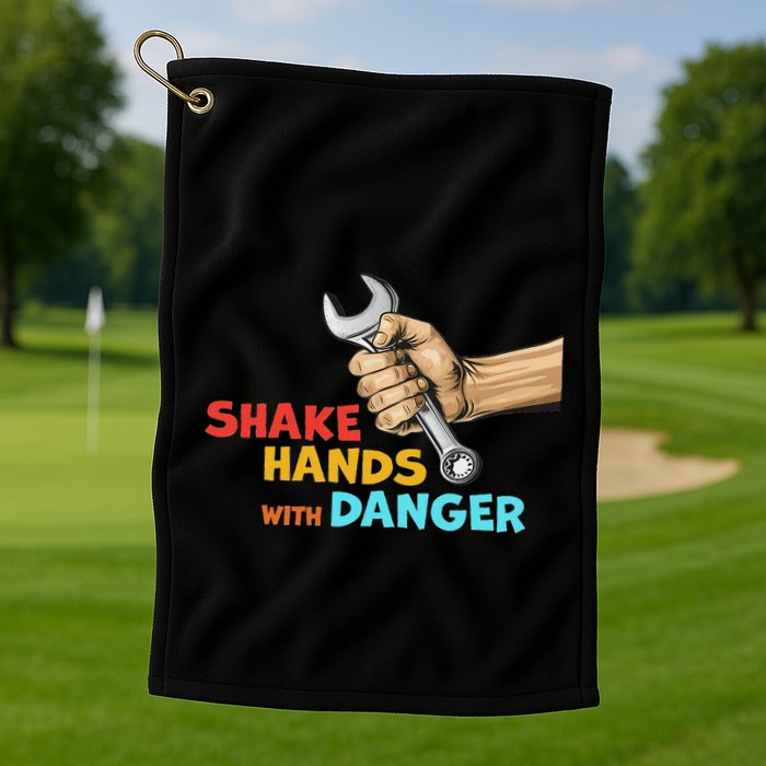 Shake Hands With Danger Retro Apparel Golf Towel