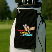 Shake Hands With Danger Retro Apparel Golf Towel
