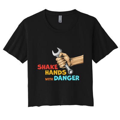 Shake Hands With Danger Retro Apparel Crop Top