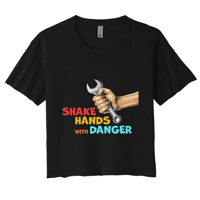Shake Hands With Danger Retro Apparel Crop Top