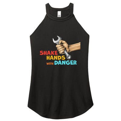Shake Hands With Danger Retro Apparel Women's Perfect Tri Rocker Tank