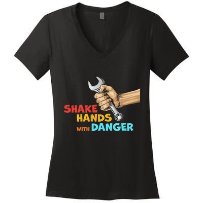 Shake Hands With Danger Retro Apparel Women's V-Neck T-Shirt