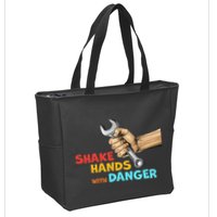 Shake Hands With Danger Retro Apparel Zip Tote Bag