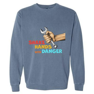 Shake Hands With Danger Retro Apparel Garment-Dyed Sweatshirt