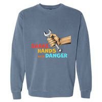 Shake Hands With Danger Retro Apparel Garment-Dyed Sweatshirt