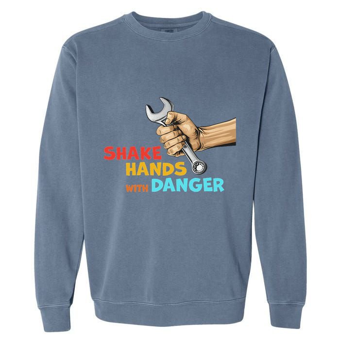 Shake Hands With Danger Retro Apparel Garment-Dyed Sweatshirt