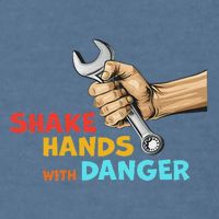 Shake Hands With Danger Retro Apparel Garment-Dyed Sweatshirt