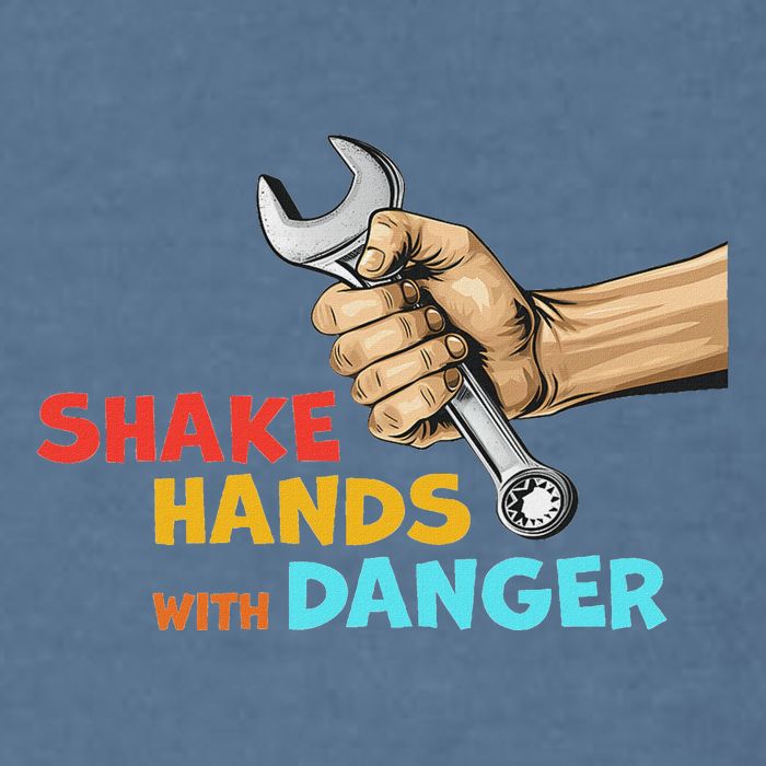 Shake Hands With Danger Retro Apparel Garment-Dyed Sweatshirt