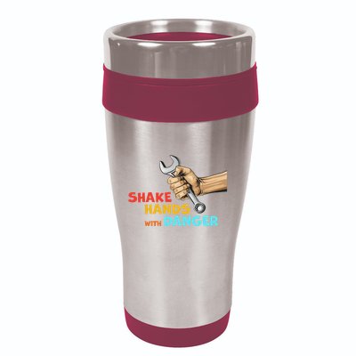 Shake Hands With Danger Retro Apparel 16oz Travel Tumbler