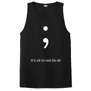 Semicolon Health Wellness Motivation Encouraget Cool Gift PosiCharge Competitor Tank