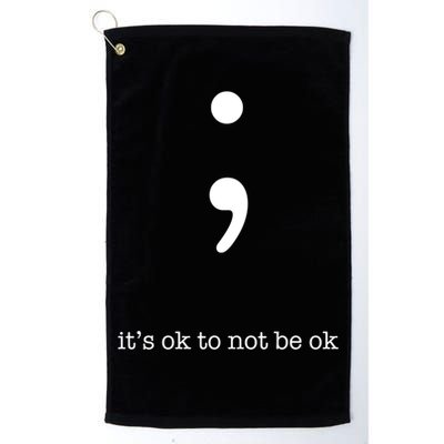 Semicolon Health Wellness Motivation Encouraget Cool Gift Golf Towel