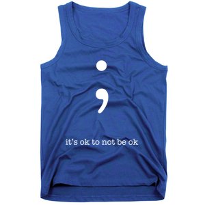 Semicolon Health Wellness Motivation Encouraget Cool Gift Tank Top