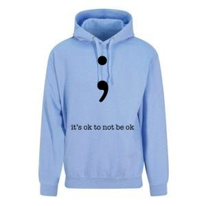 Semicolon Health Wellness Motivation Encouraget Cool Gift Unisex Surf Hoodie