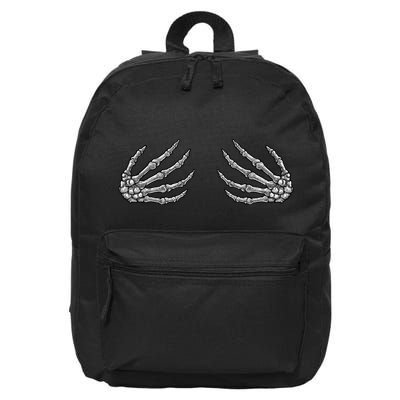 Skeleton Hands Women Spooky Halloween Rock Band Concerts 16 in Basic Backpack